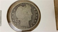 Barber quarter silver coin