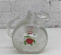 7" vintage ice lipped glass pitcher