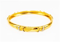 Jewelry 21kt Yellow Gold Bangle Bracelet