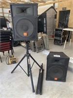 JBL model MR 925 speakers & stands
