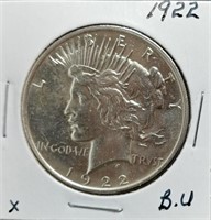 S: 1922 BU MORGAN DOLLAR