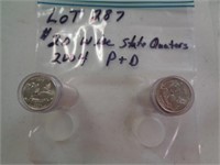 WI 2004 State Quarters P & D 2 $10 Rolls