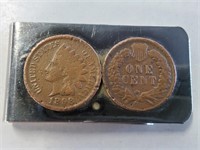 1898 Indian Head Cents Money Clip