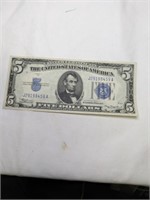 1934A  Five Dollar Silver Certificate