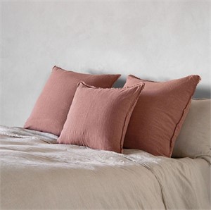 Rose Pink Velvety Pillow Covers x 2 - Zippered