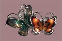 VTG SIGNED DANECRAFT STERLING DOUBLE BUTTERFLY