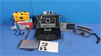 Vintage Cameras-Polaroid, Kodak Instamatic 104,
