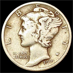 1919-D Mercury Dime NICELY CIRCULATED