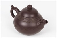 Chinese Yixing Pottery Teapot with Animal Spout