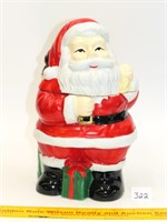 Small Santa w/bag of gifts cookie jar;