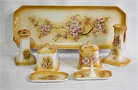 Antique 9 pcs Porcelain Dresser Set