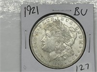 1921 Morgan Silver Dollar GEM BU