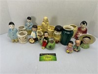 Assorted Asian Pocket Vases and More