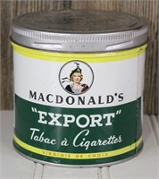 Macdonald's Export Cigarette Tin