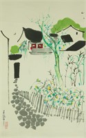 Watercolour on Paper Scroll Wu Guanzhong 1919–2010
