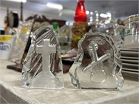 2pc crystal rock decor