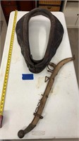 Antique horse collar and hame
