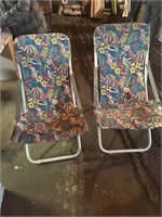 2 Floral Lawn Chairs