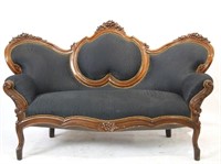 19th c. Victorian parlor Medallion back sofa