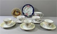 Ohata China/Occupied Japan Cups & Saucers; Flow Bl
