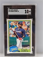 2018 Topps Archives Ronald Acuna RC 212 SGC 10