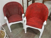 Red Wicker Chairs