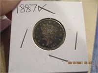 1887 V Nickel