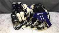 Assorted Hockey Gear In Tacks Ccm Sport Bag