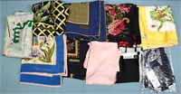 (10) Vintage Designer Silk Scarves
