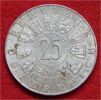 1962 Austria Silver 25 Shilling