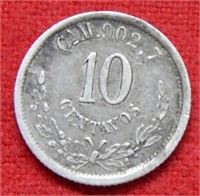 1887 Mexico 10 Centavos
