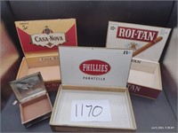 Vintage Cigar Boxes, Metal Box