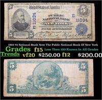 1902 $5 National Bank Note The Public National Ban