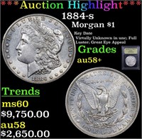*Highlight* 1884-s Morgan $1 Graded Choice AU/BU S