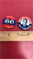 2 George Wallace-Political Pin Backs