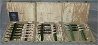 13 pcs Of Royal Crown Derby Floral Knife Sets