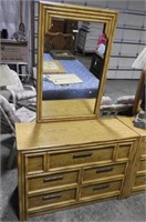 Contemporary Bamboo style three drawer chest