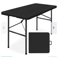 Portable black folding table unused