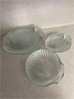 Beach themed glass dishes