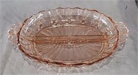 VTG Ouster & Pearl Glass Relish Dish