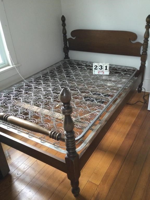 Full bed frame with springs