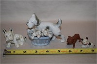 Vintage Ceramic Dog Figures w/ Puppies