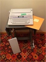 typewriter w/metal typewriter stand