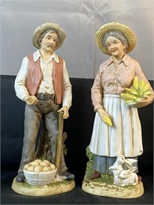 Vintage Homeco Porcelain Farmer & Wife