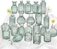 22 Glass Bud Vases - Rustic Decor
