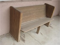 59"x 22"x 33.5" Vintage Wood Church Pew See Info