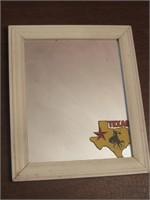 10"x 12" Wood Framed Vintage Shaving Mirror