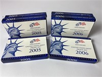 2005, 2006 US Mint 10 Coin Proof Sets (6)