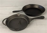 (2) Cast Iron Skillets