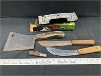 Knives and sharpener